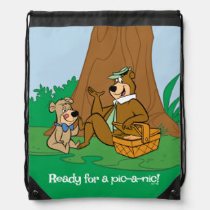 Yogi Bear and Boo-Boo Picnic Snack Drawstring Bag