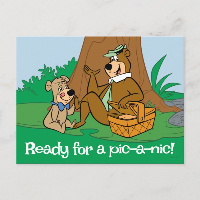 Yogi Bear and Boo-Boo Picnic Snack Postcard (Front)