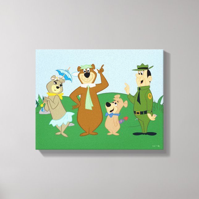 Yogi Bear and Friends Classic Pose Canvas Print (Front)