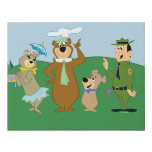 Yogi Bear and Friends Classic Pose Faux Canvas Print