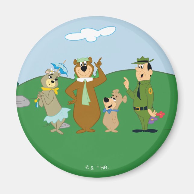 Yogi Bear and Friends Classic Pose Magnet (Front)