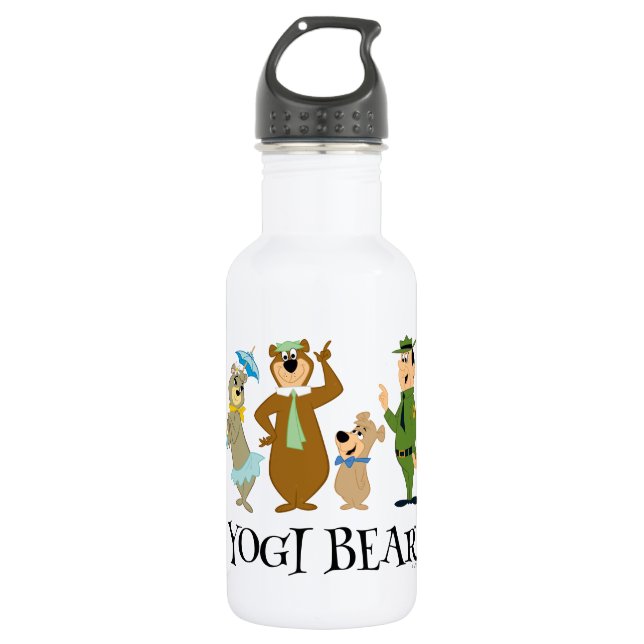 Yogi Bear and Friends Classic Pose Stainless Steel Water Bottle (Front)