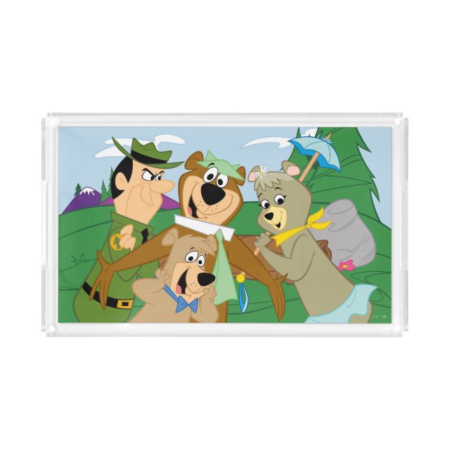 Yogi Bear and Friends Framed Forest Picture Acrylic Tray (Front)