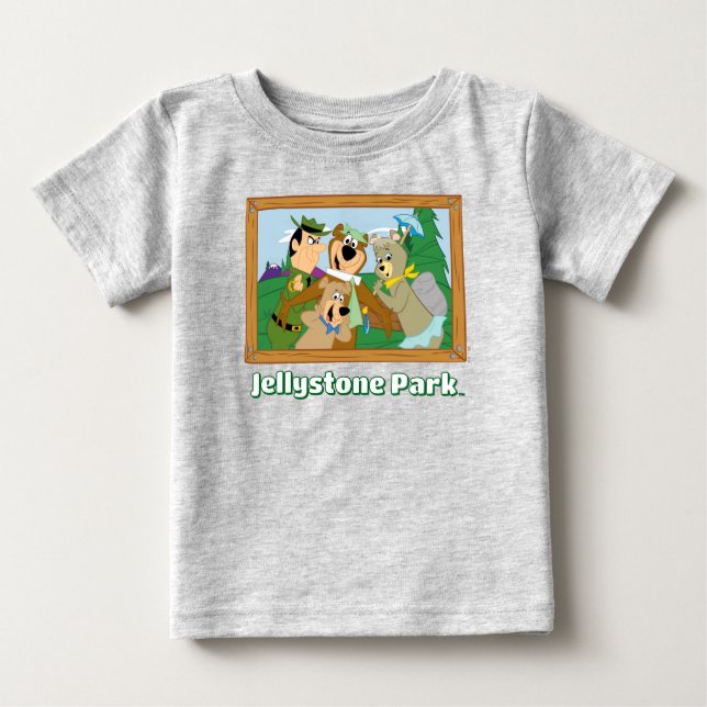 Yogi Bear and Friends Framed Forest Picture Baby T-Shirt (Front)