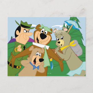 Yogi Bear and Friends Framed Forest Picture Postcard