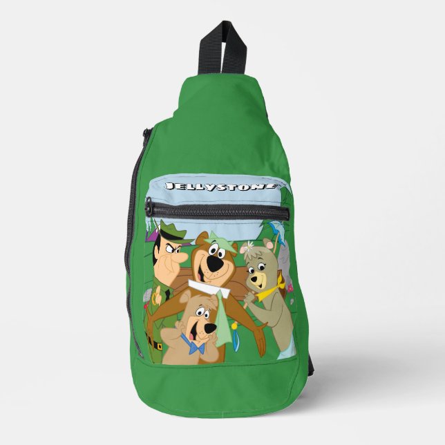 Yogi Bear and Friends Framed Forest Picture Sling Bag (Front)