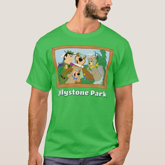 Yogi Bear and Friends Framed Forest Picture T-Shirt (Front)
