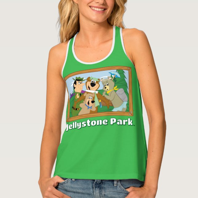 Yogi Bear and Friends Framed Forest Picture Tank Top (Front)