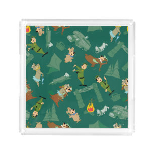 Yogi Bear and Friends Jellystone Park Camp Pattern Acrylic Tray