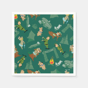 Yogi Bear and Friends Jellystone Park Camp Pattern Napkins