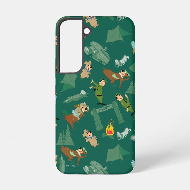 Yogi Bear and Friends Jellystone Park Camp Pattern Samsung Galaxy Case (Back)