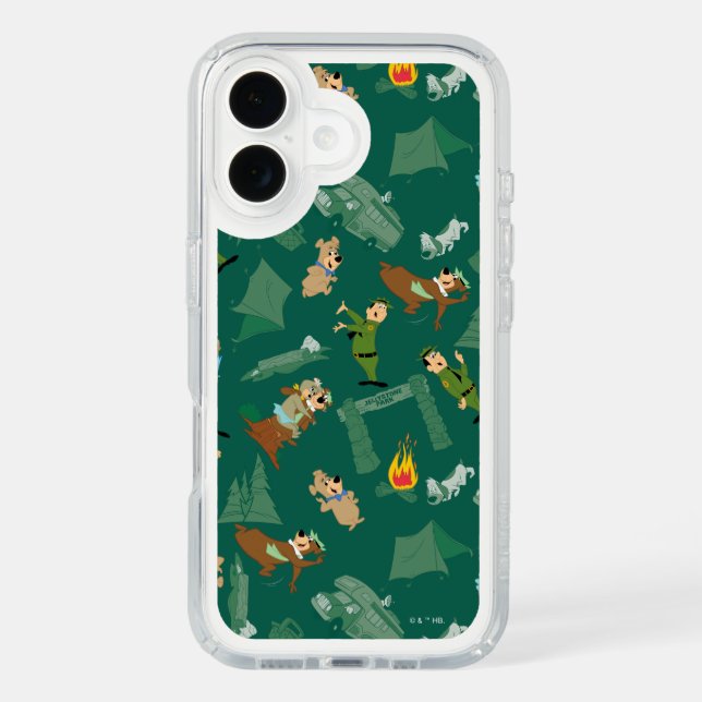 Yogi Bear and Friends Jellystone Park Camp Pattern Speck iPhone Case (Front)