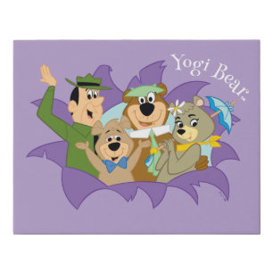 Yogi Bear and Friends Surprise Faux Canvas Print