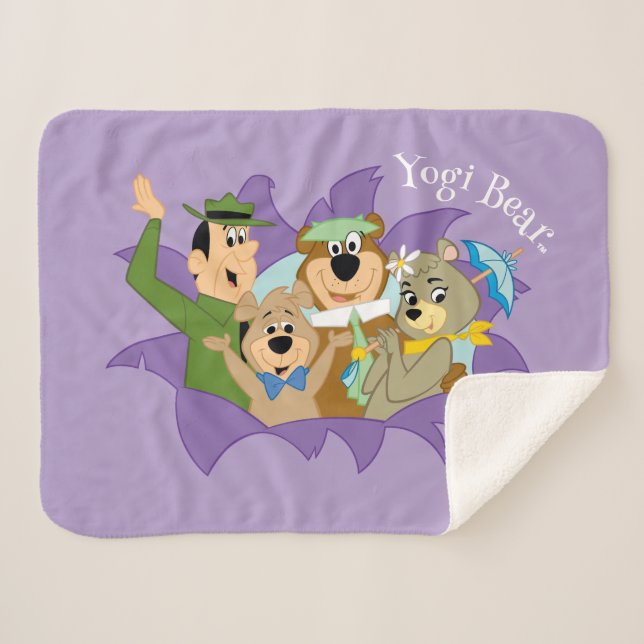 Yogi Bear and Friends Surprise Sherpa Blanket (Front (Horizontal))
