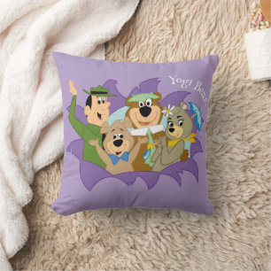 Yogi Bear and Friends Surprise Throw Pillow