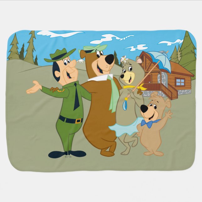 Yogi Bear and Friends Warm Welcome Baby Blanket (Horizontal)