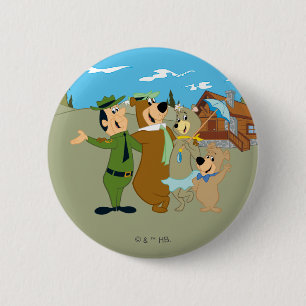 Yogi Bear and Friends Warm Welcome Button