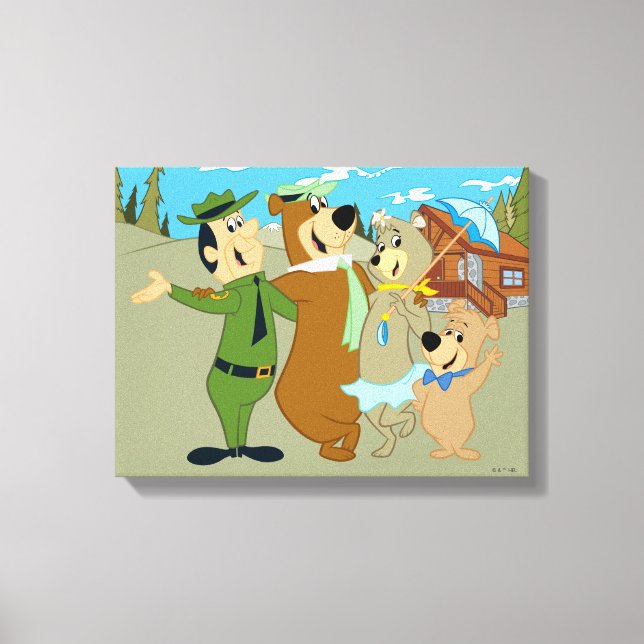 Yogi Bear and Friends Warm Welcome Canvas Print (Front)
