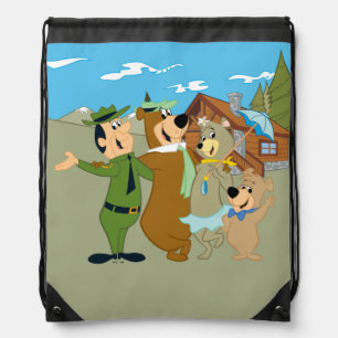 Yogi Bear and Friends Warm Welcome Drawstring Bag