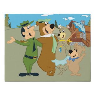 Yogi Bear and Friends Warm Welcome Faux Canvas Print