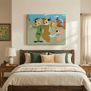 Yogi Bear and Friends Warm Welcome Faux Canvas Print