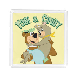 Yogi Bear Carrying Cindy Bear Acrylic Tray
