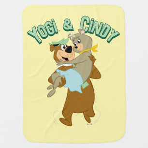 Yogi Bear Carrying Cindy Bear Baby Blanket