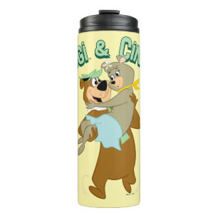 Yogi Bear Carrying Cindy Bear Thermal Tumbler