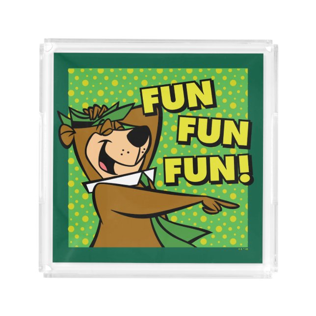 Yogi Bear Fun Fun Fun Acrylic Tray (Front)