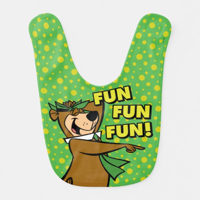 Yogi Bear Fun Fun Fun Baby Bib (Front)