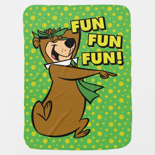 Yogi Bear Fun Fun Fun Baby Blanket (Front)