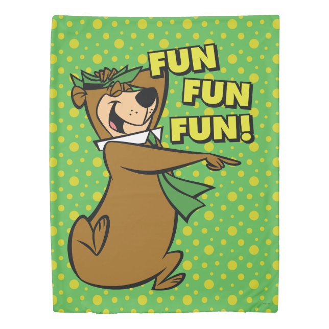 Yogi Bear Fun Fun Fun Duvet Cover (Front)