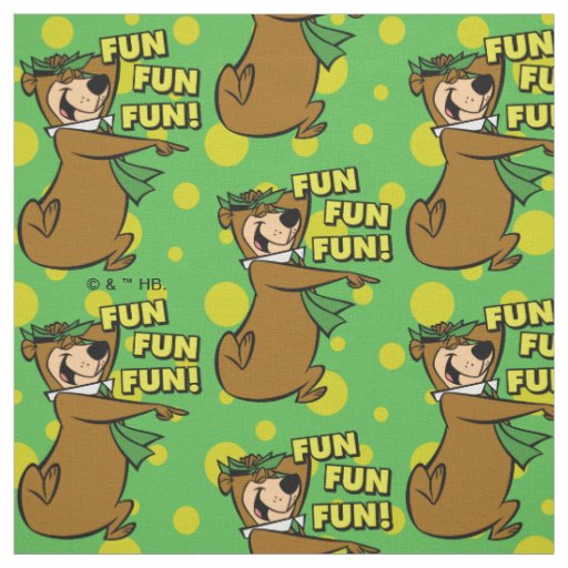 Yogi Bear Fun Fun Fun Fabric