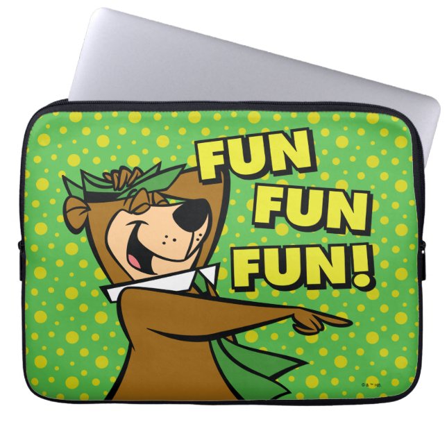 Yogi Bear Fun Fun Fun Laptop Sleeve (Front)