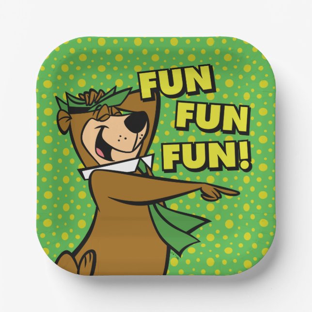 Yogi Bear Fun Fun Fun Paper Plates (Front)
