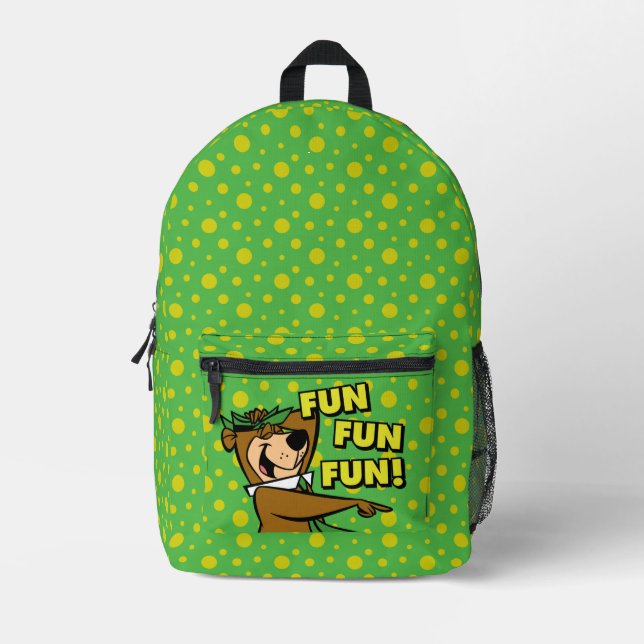 Yogi Bear Fun Fun Fun Printed Backpack (Front)