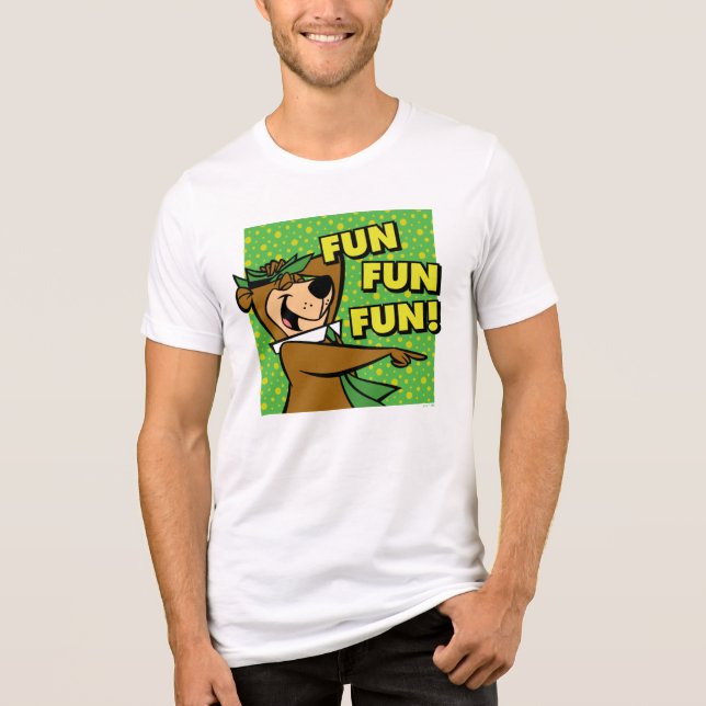 Yogi Bear Fun Fun Fun Tri-Blend Shirt (Front)