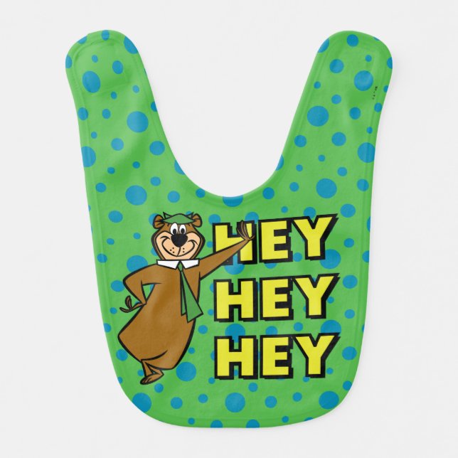 Yogi Bear Hey Hey Hey Baby Bib (Front)