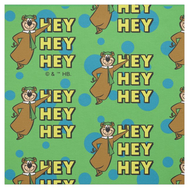 Yogi Bear Hey Hey Hey Fabric (Swatch)