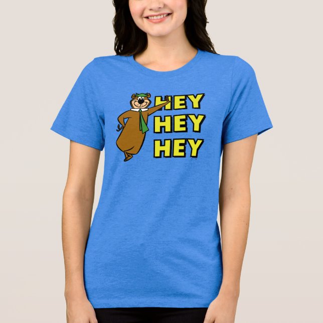 Yogi Bear Hey Hey Hey Tri-Blend Shirt (Front)
