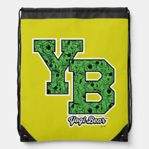 Yogi Bear Patterned Varsity Letters Drawstring Bag
