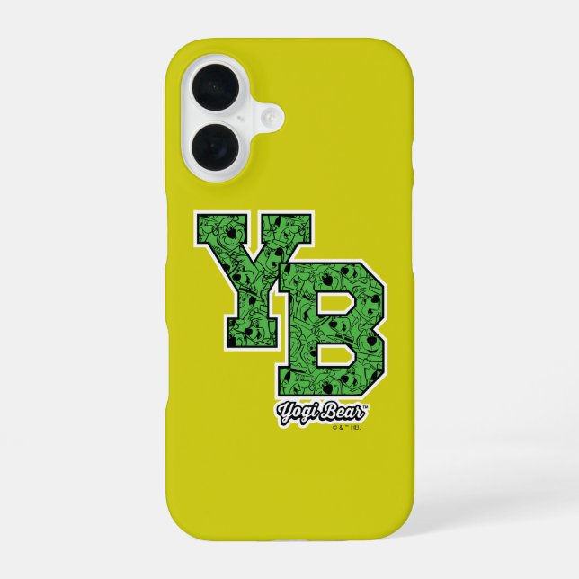 Yogi Bear Patterned Varsity Letters Iphone Case (Back)