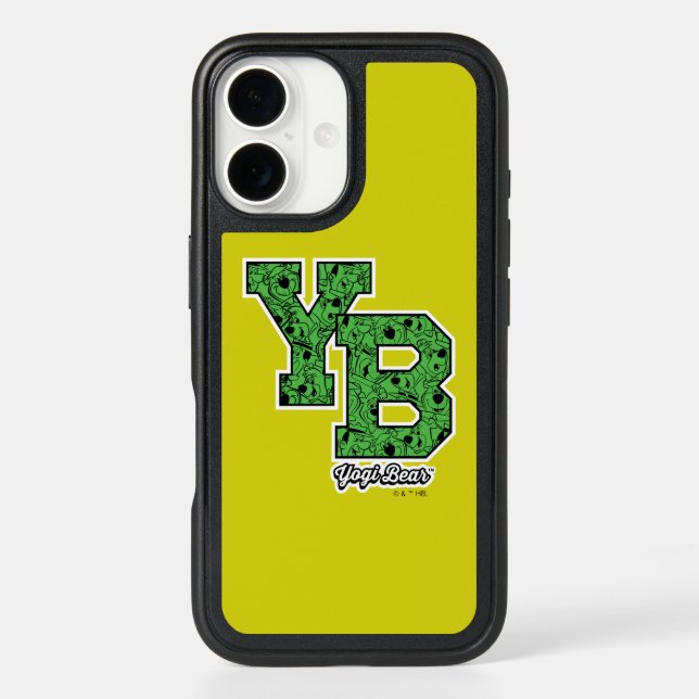 Yogi Bear Patterned Varsity Letters Otterbox iPhone Case (Back)