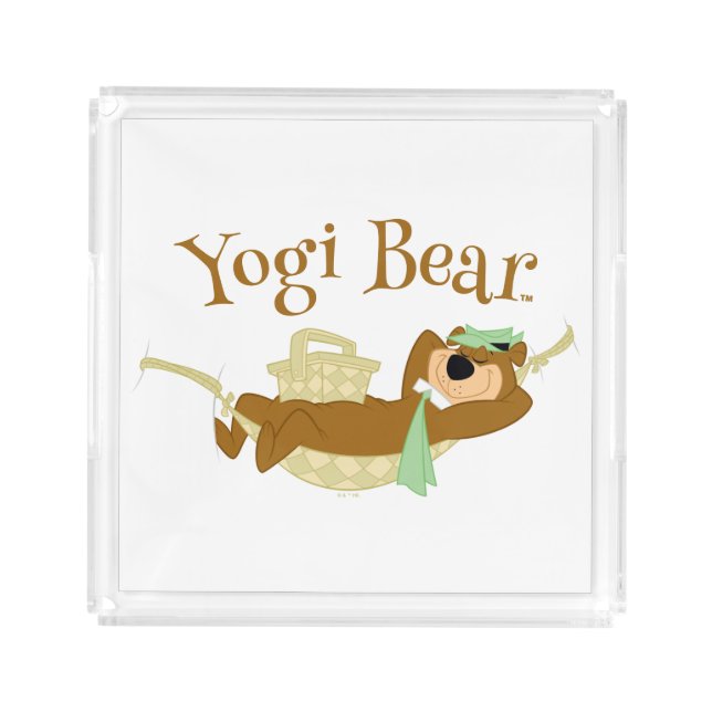 Yogi Bear Picnic Hammock Nap Time Acrylic Tray (Front)