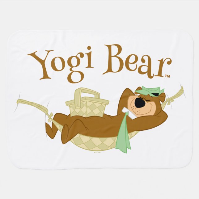 Yogi Bear Picnic Hammock Nap Time Baby Blanket (Horizontal)