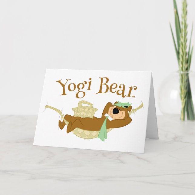 Yogi Bear Picnic Hammock Nap Time Card (Front)