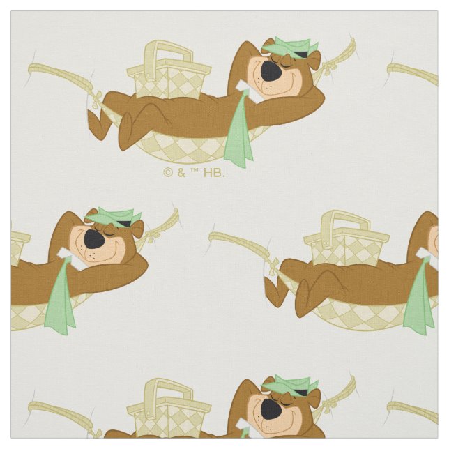 Yogi Bear Picnic Hammock Nap Time Fabric (Swatch)