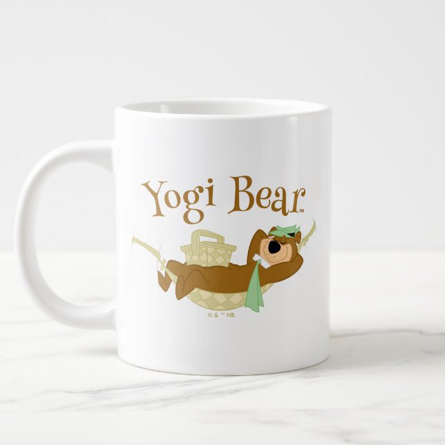 Yogi Bear Picnic Hammock Nap Time Giant Coffee Mug (Left)