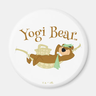 Yogi Bear Picnic Hammock Nap Time Magnet