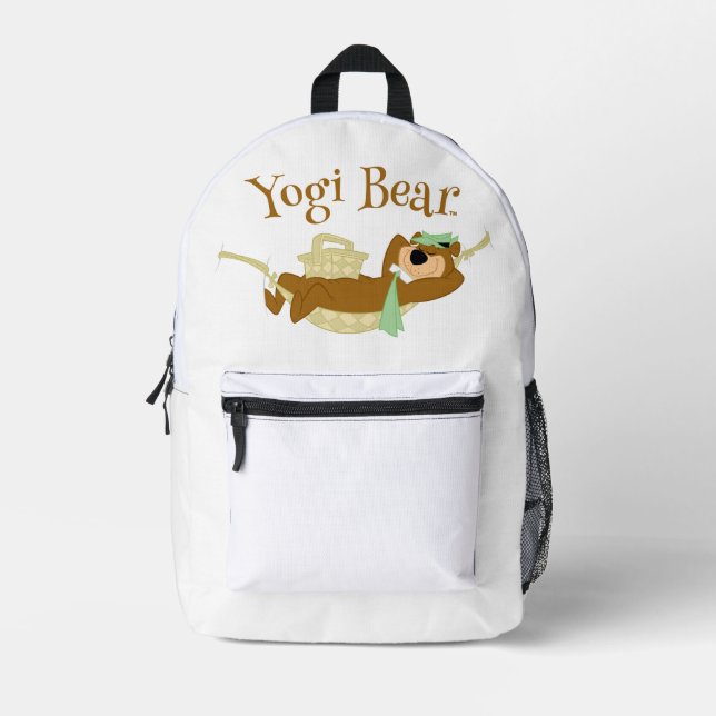 Yogi Bear Picnic Hammock Nap Time Printed Backpack (Front)